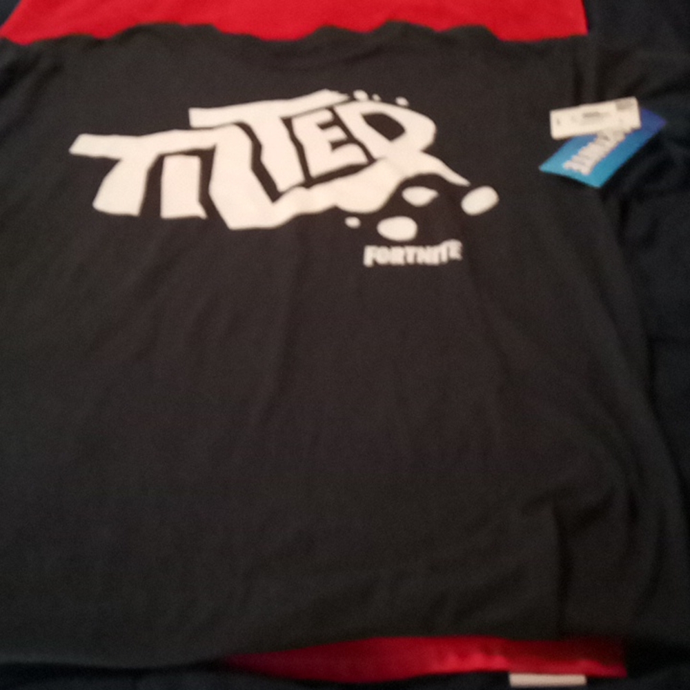 Men shirt  blue with  Fortnite short sleeve